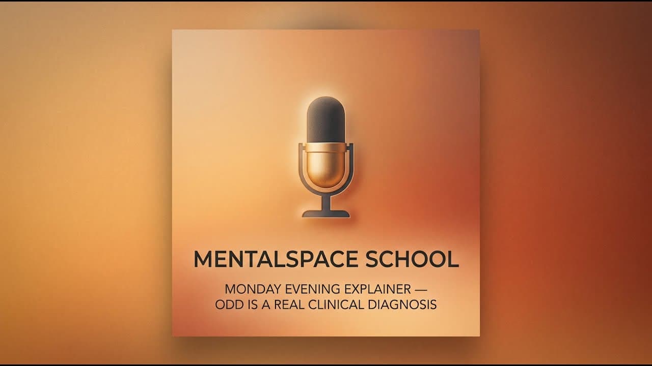 Monday evening explainer β Oppositional... | K-12 School Mental Health