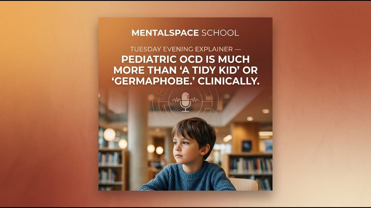 Tuesday evening explainer β Pediatric OCD... | K-12 School Mental Health