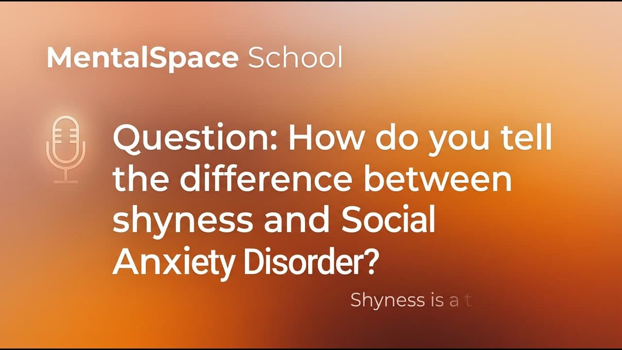 Question: How do you tell the difference... | K-12 School Mental Health