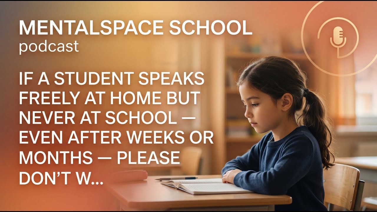 If a student speaks freely at home but... | K-12 School Mental Health